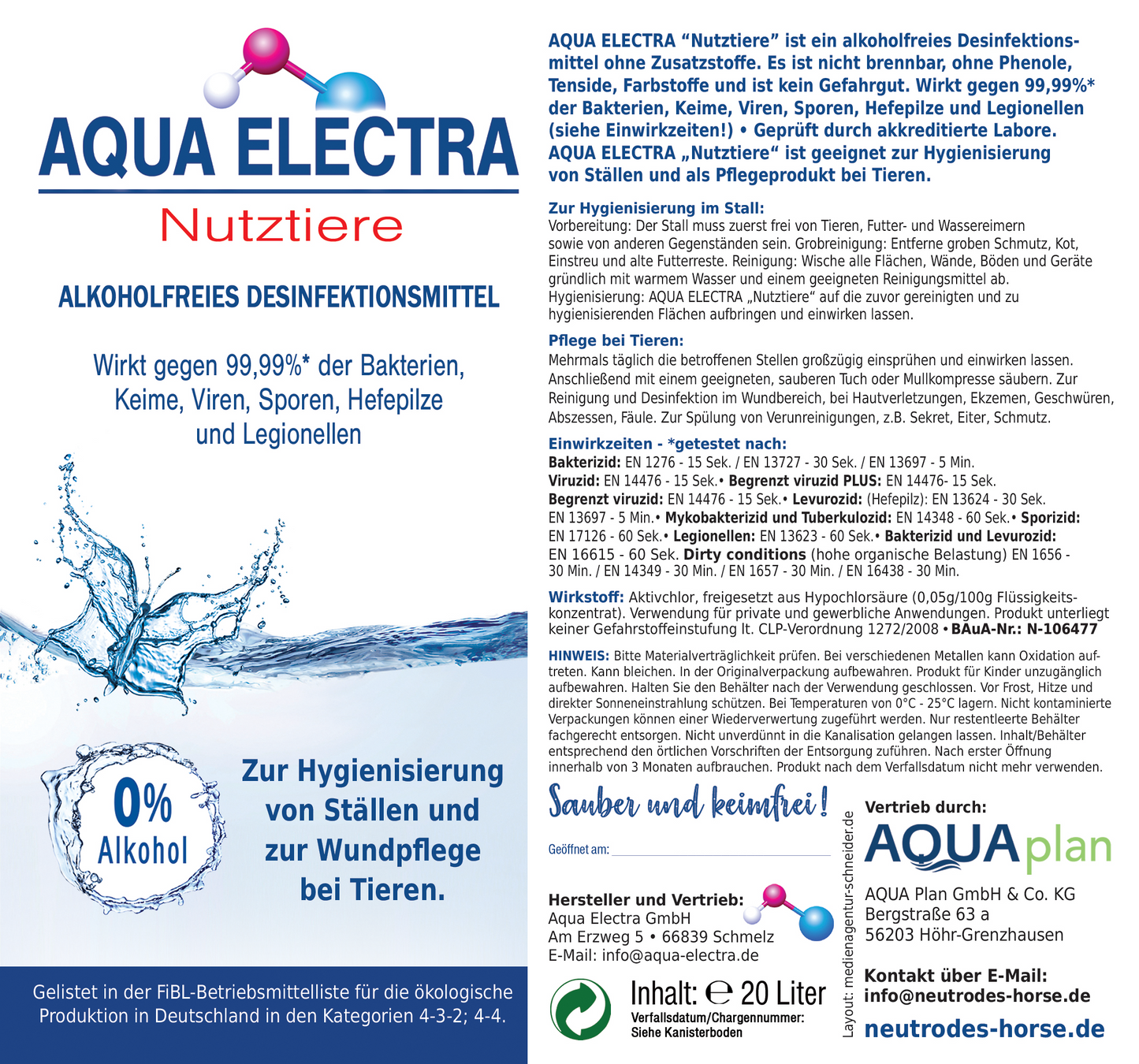 NeutroDes Nutztiere Kanister (20 Liter)